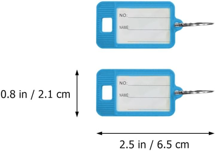 GALPADA 50pcs Multi Functional Key Tags with Rings Colorful Writable Labels for Office Home Luggage Organization - Image 2